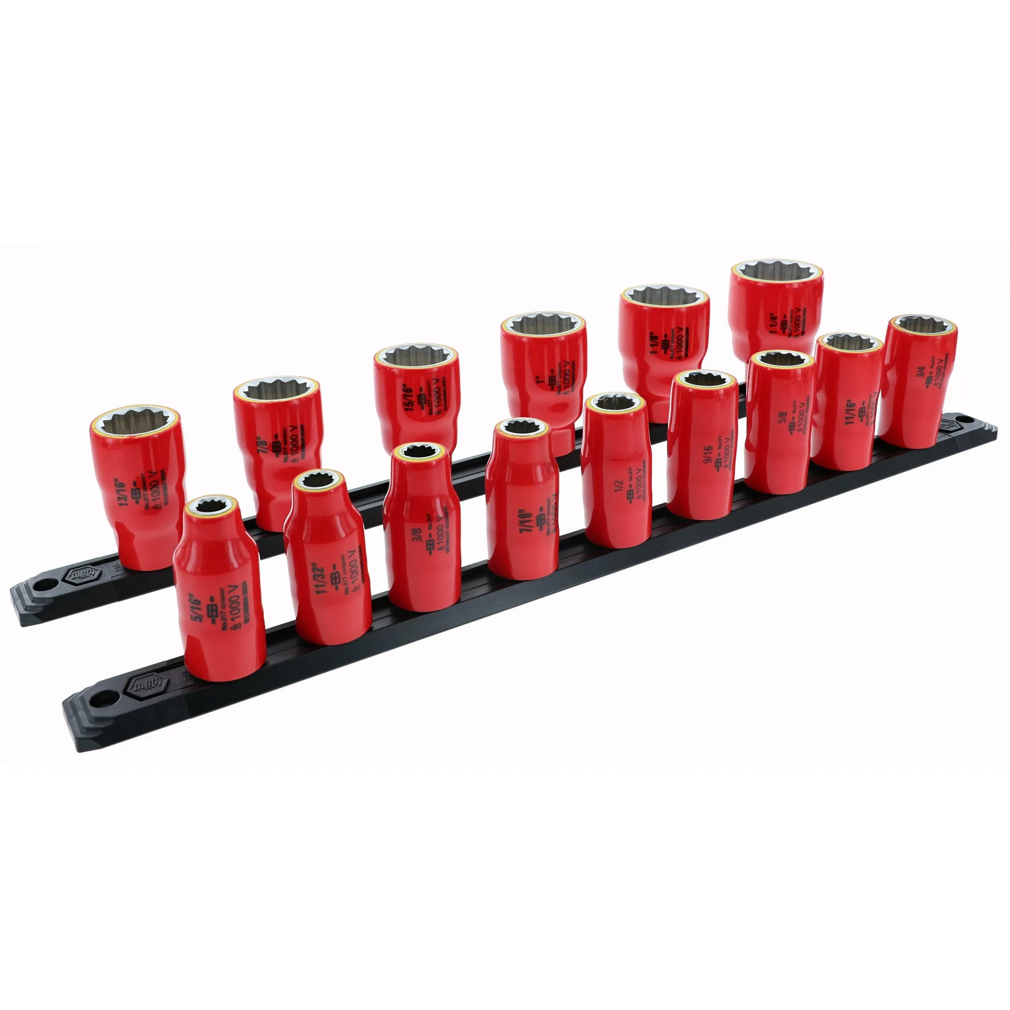 15 Piece Insulated Socket Set 1/2" Drive - SAE