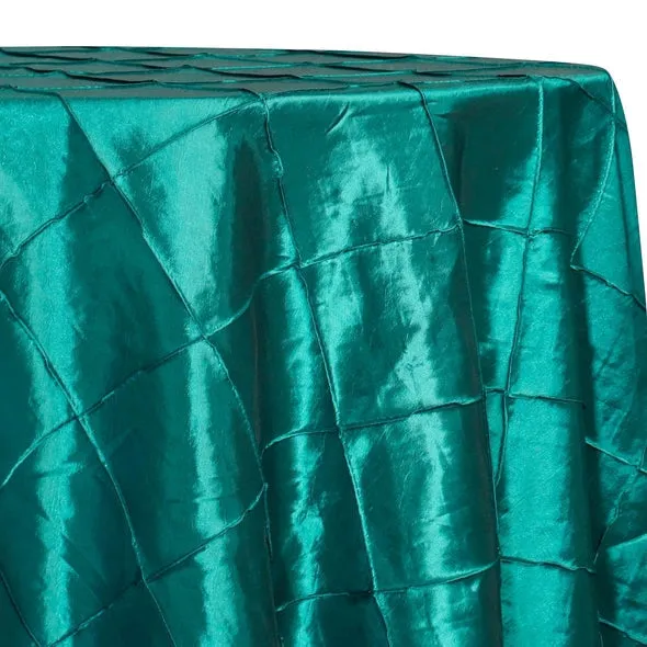 1pc - 4" Pintuck Taffeta Table Linen 120" Round - Oasis 065