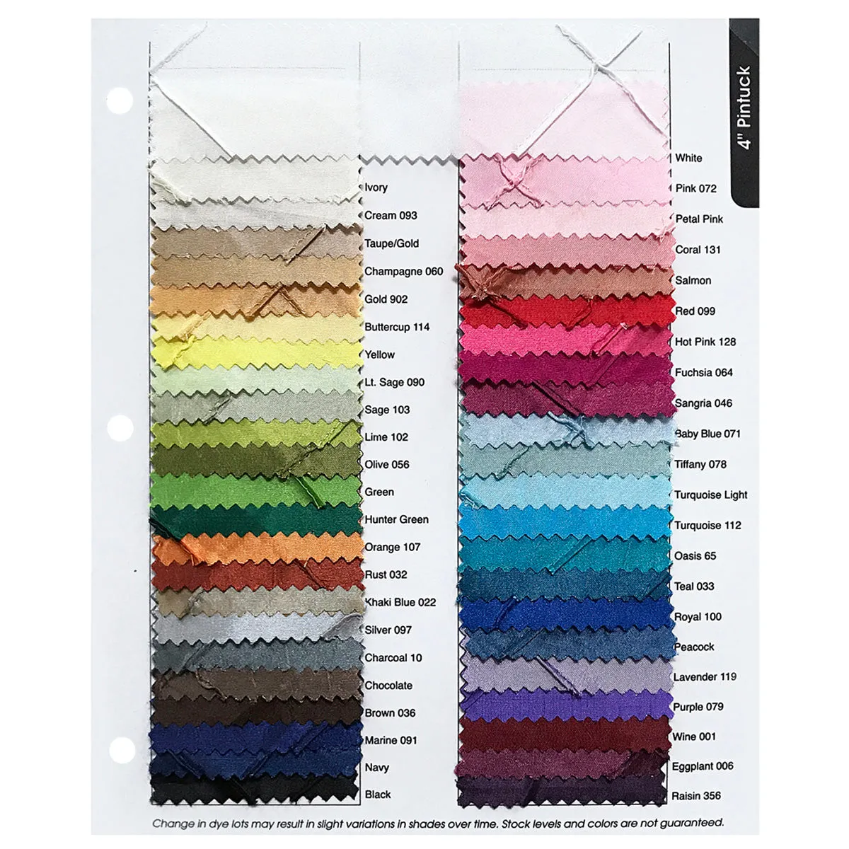 1pc - 4" Pintuck Taffeta Table Linen 120" Round - Oasis 065