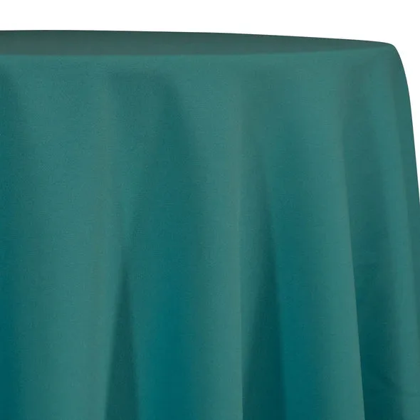 1pc - Premium Poly (Poplin) Table Linen in 132" Round - Teal 2052