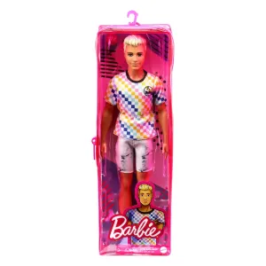 Barbie Fashionista Ken Doll - 174 Malibu Multi Coloured Checkered Tee