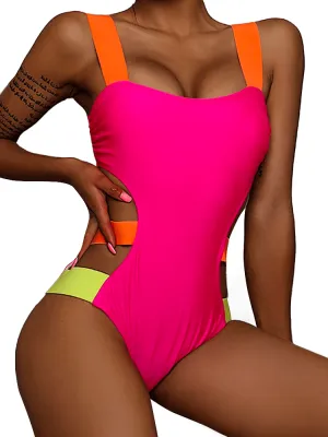 Belt Splicing One Piece  Flattering and Bold Swimwear Design