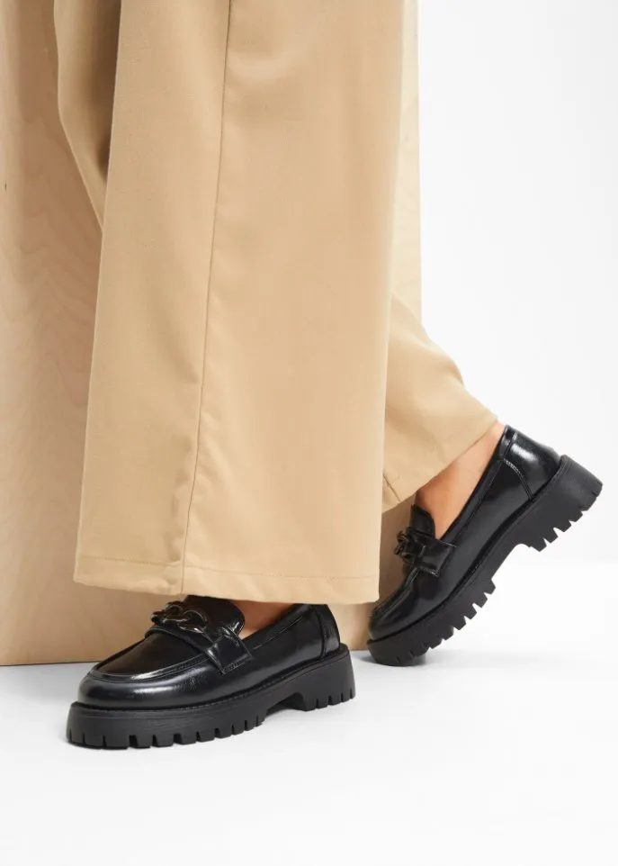 Bodyflirt chunky loafers, black