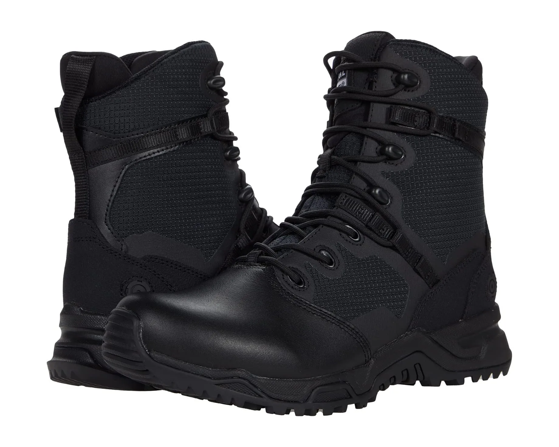 Boots Alpha Fury 8" Side Zip Leather Toe Original S., black