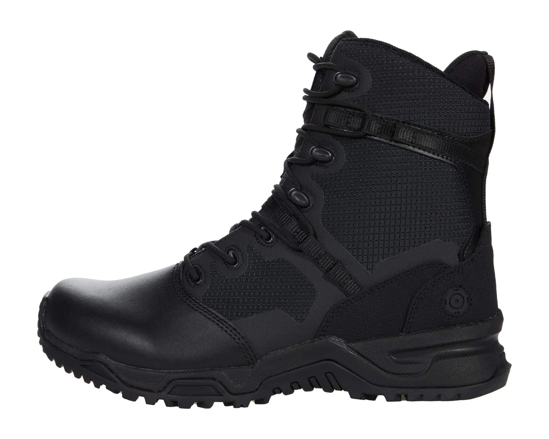 Boots Alpha Fury 8" Side Zip Leather Toe Original S., black
