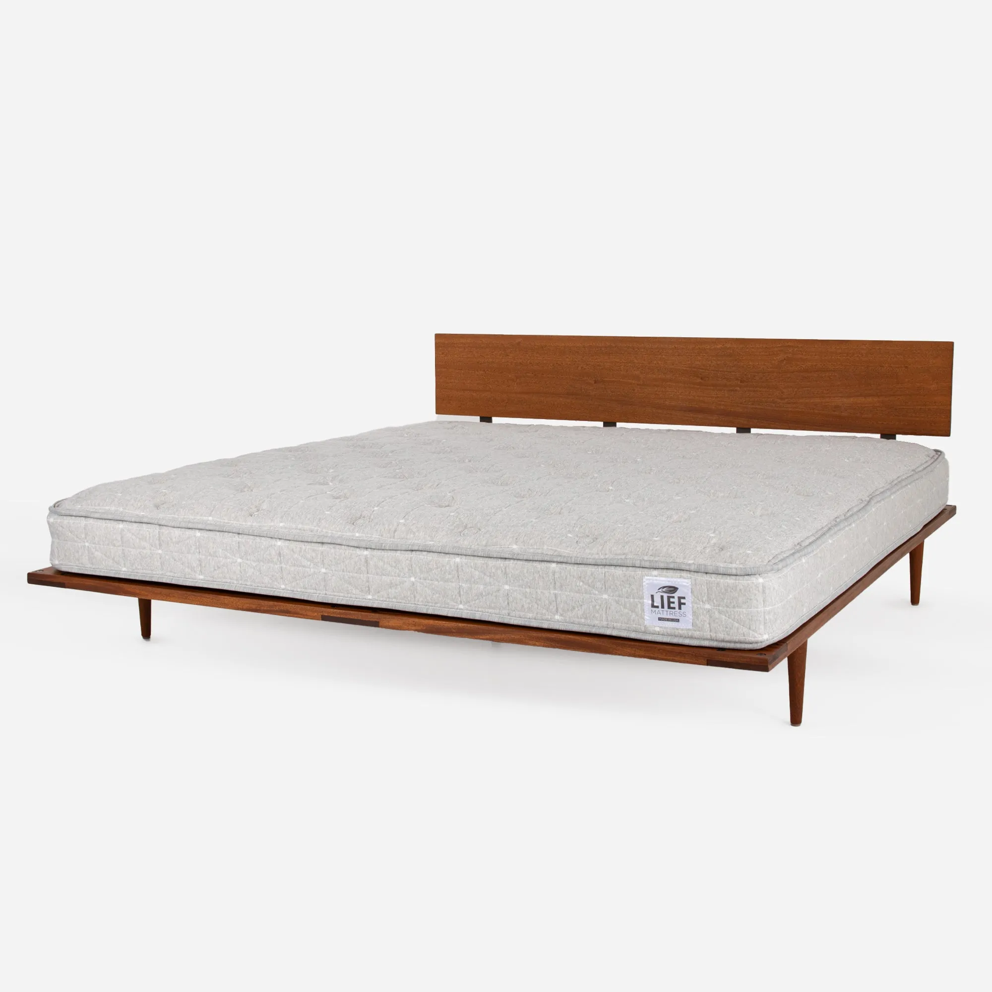 Case Study® Furniture Solid Wood Bed & Lief® Mattress Bundle