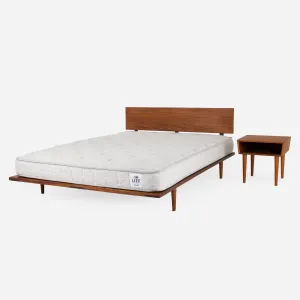 Case Study® Furniture Solid Wood Bed / Lief® Mattress / Bedside Bundle