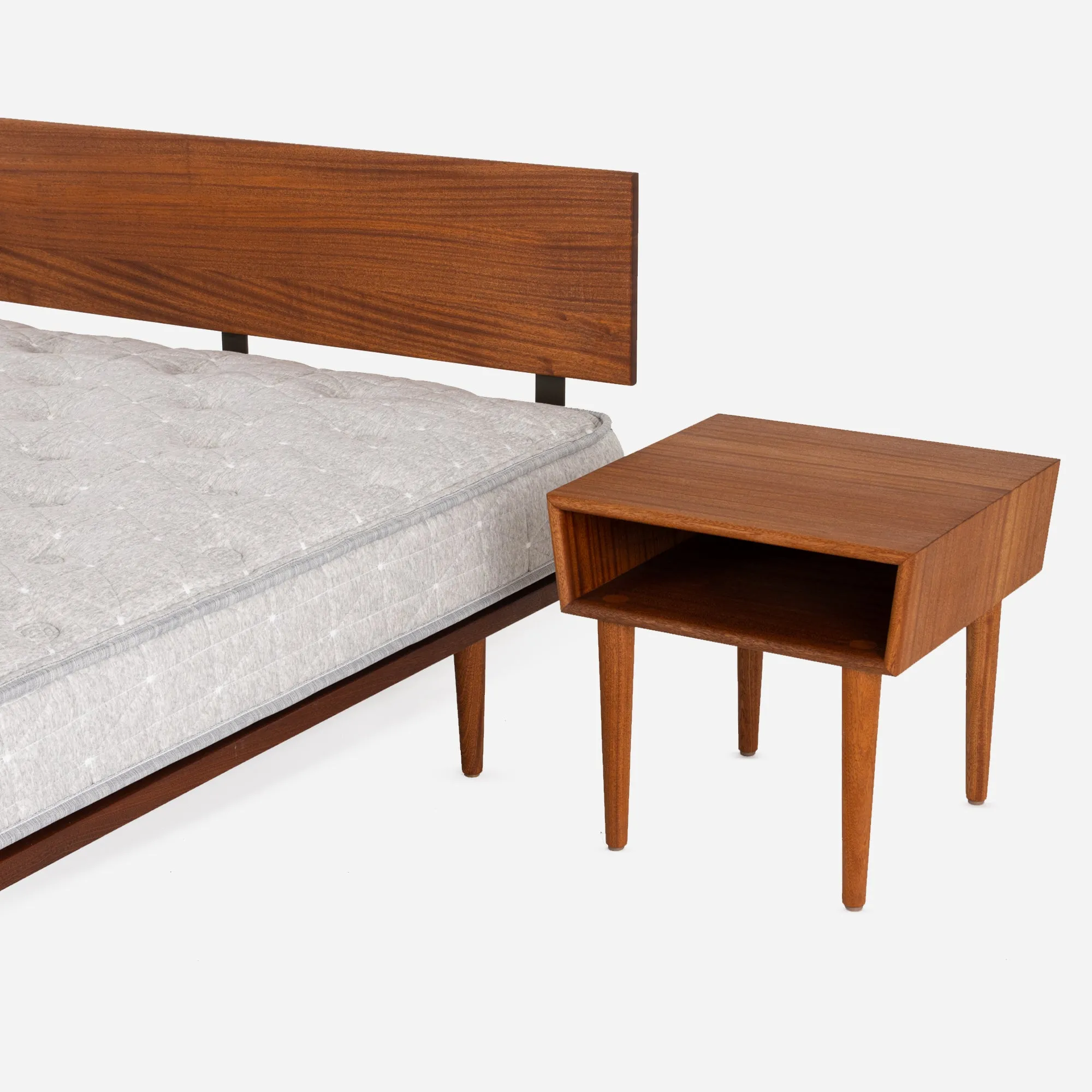 Case Study® Furniture Solid Wood Bed / Lief® Mattress / Bedside Bundle