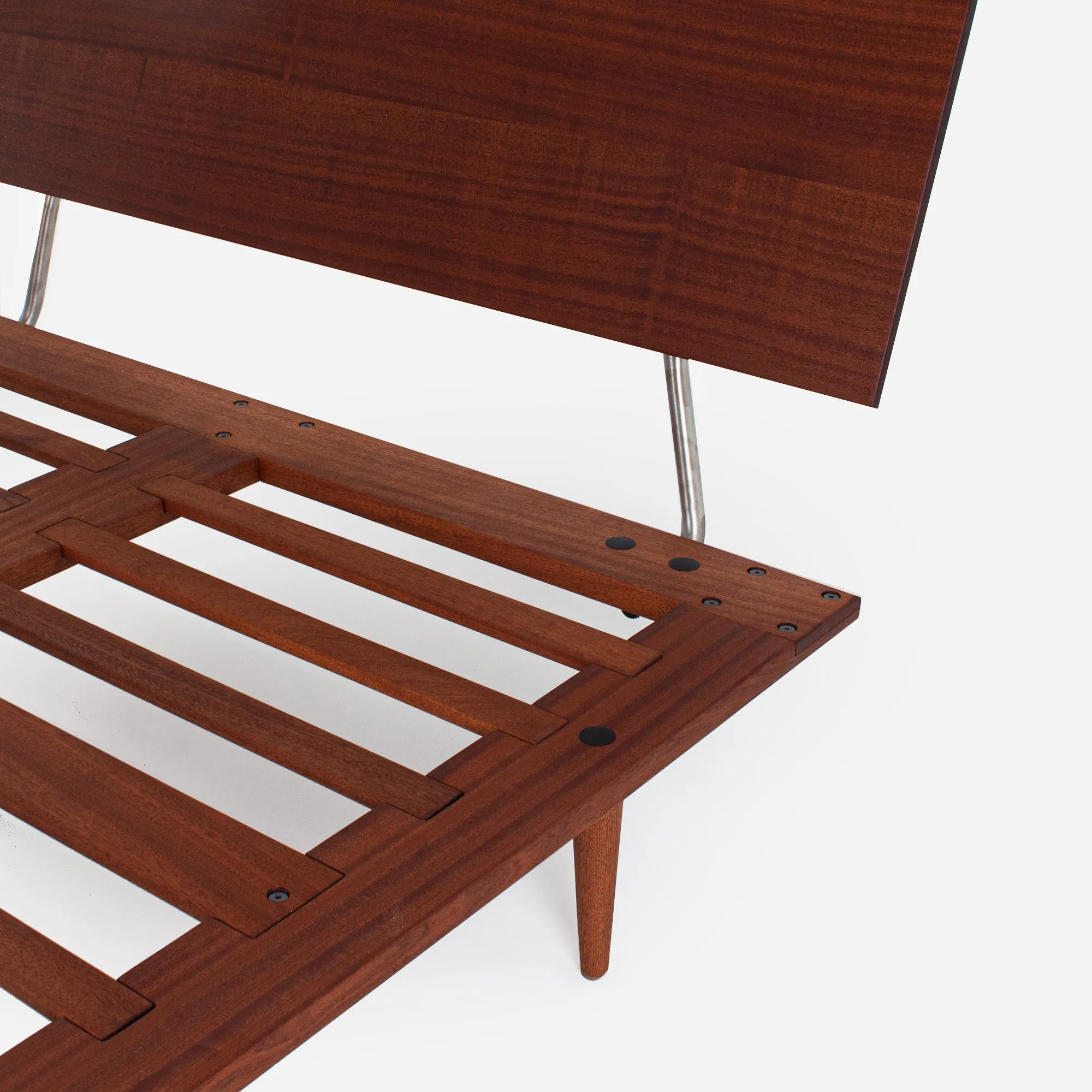 Case Study® Furniture Solid Wood Fastback Bed & Lief® Mattress Bundle