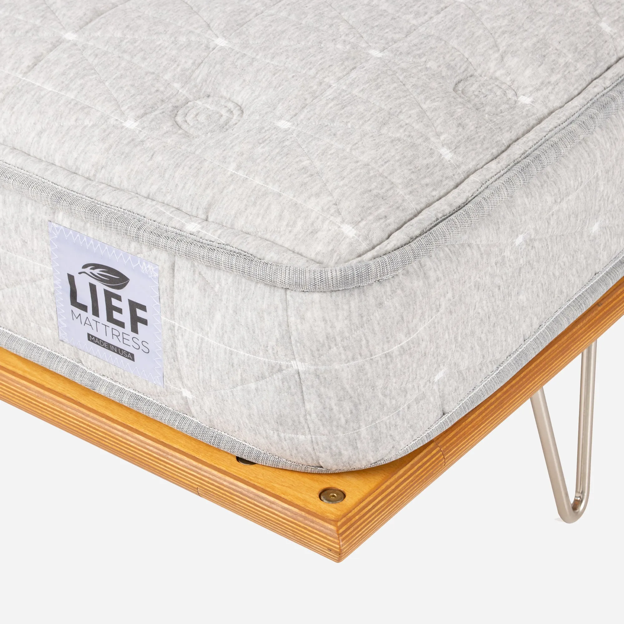 Case Study® Furniture V-Leg Bed with Cane Headboard & Lief® Mattress Bundle