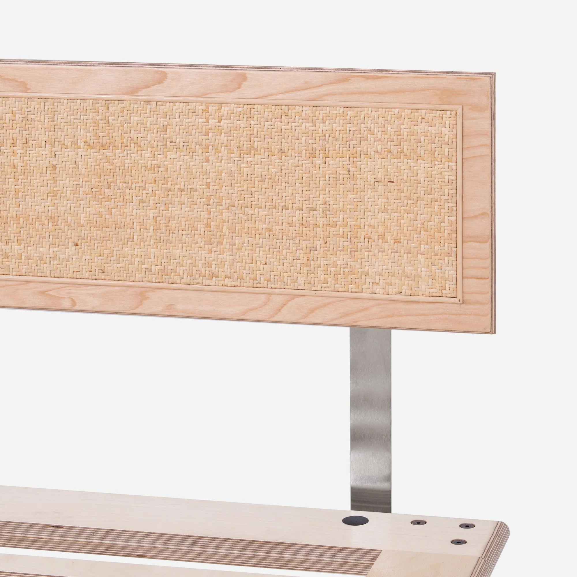 Case Study® Furniture V-Leg Bed with Cane Headboard & Lief® Mattress Bundle