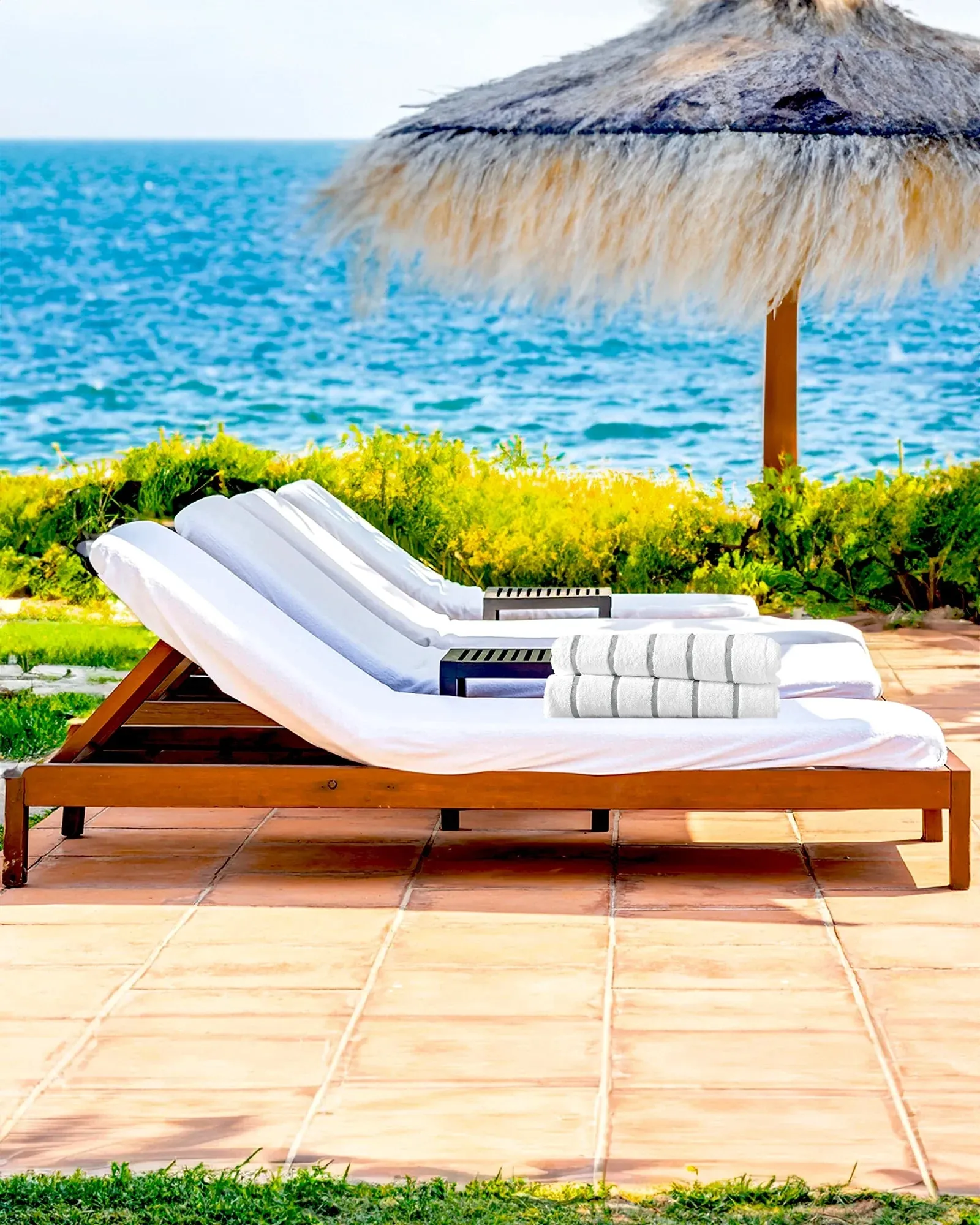 Chaise Lounge Chair Cover & Pool and Beach Towel Set