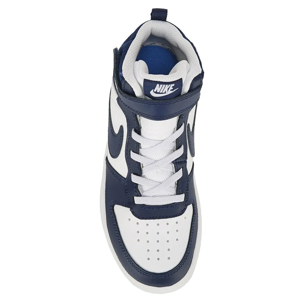Court Borough 2 Little Kid Nike Children's High Top Sneakers, White