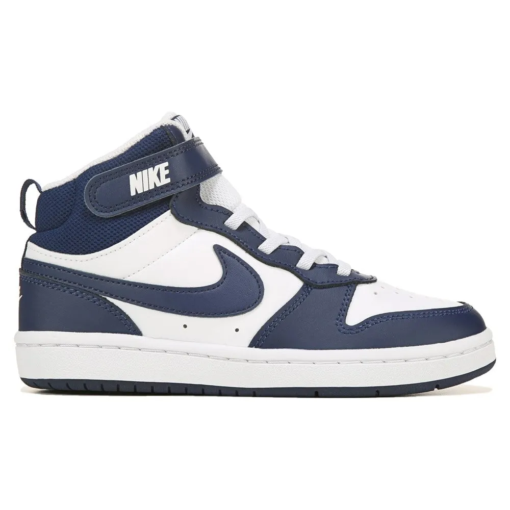 Court Borough 2 Little Kid Nike Children's High Top Sneakers, White