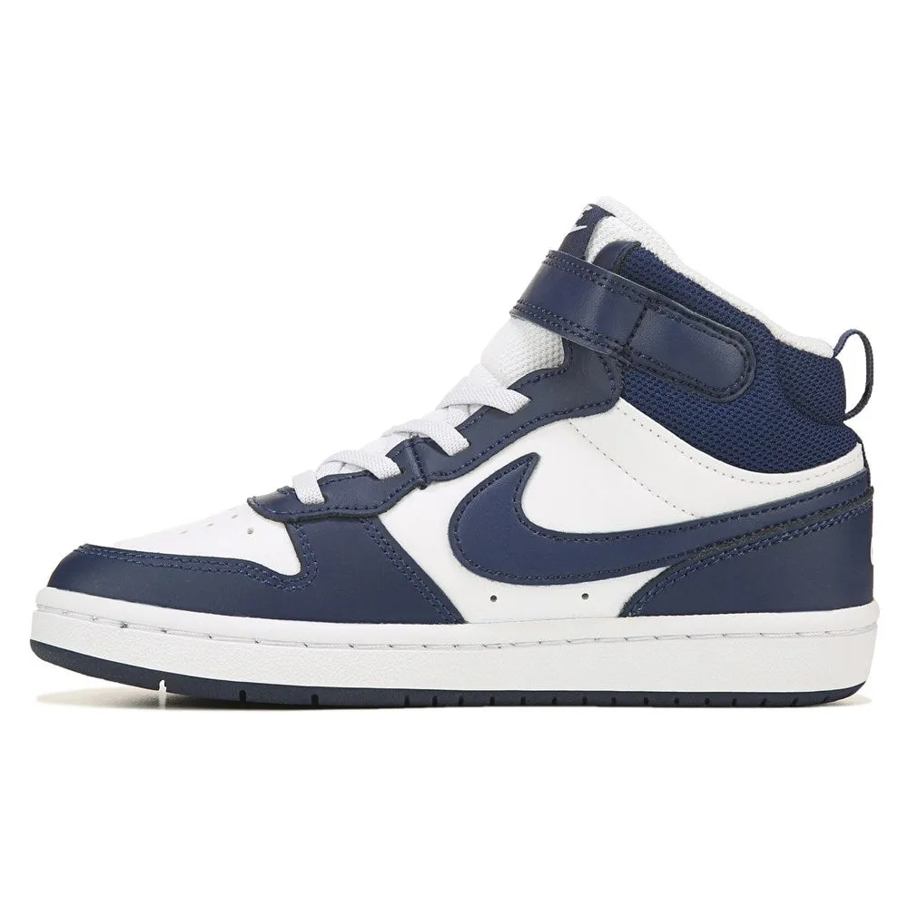 Court Borough 2 Little Kid Nike Children's High Top Sneakers, White
