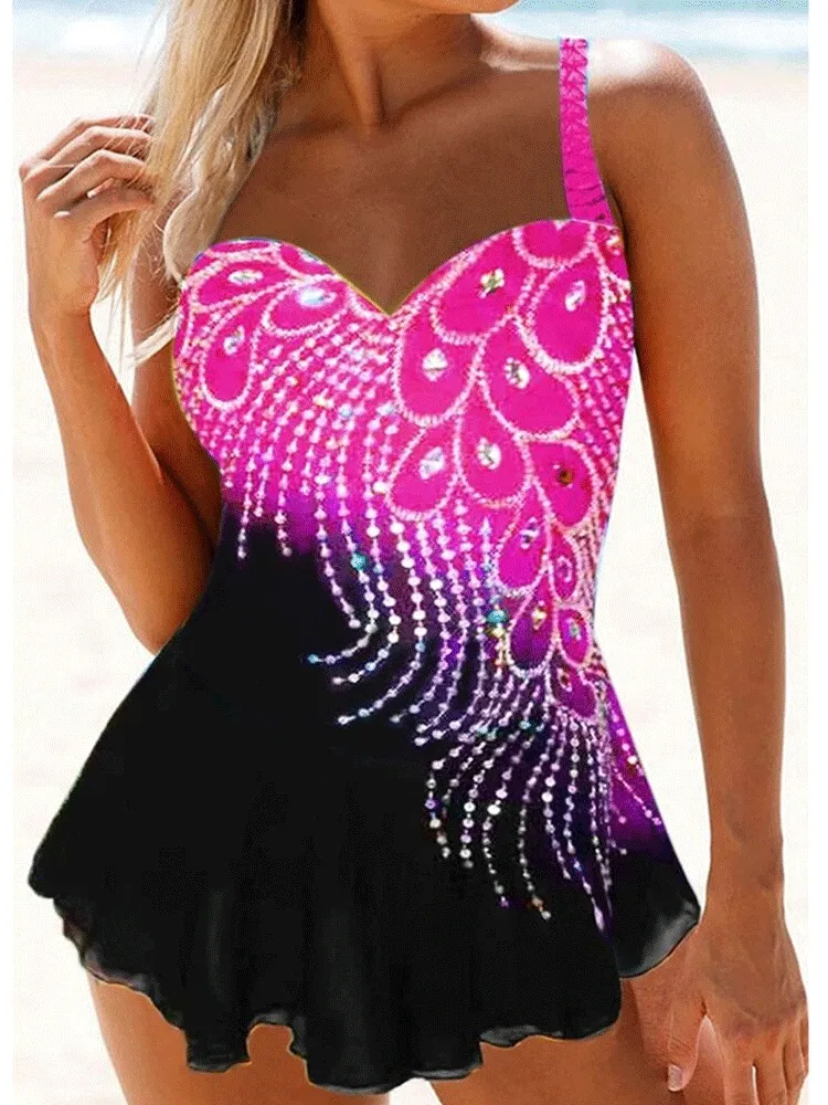 Flower Flow Tankini Swimsuit  A Perfect Fit for Your Beach Day