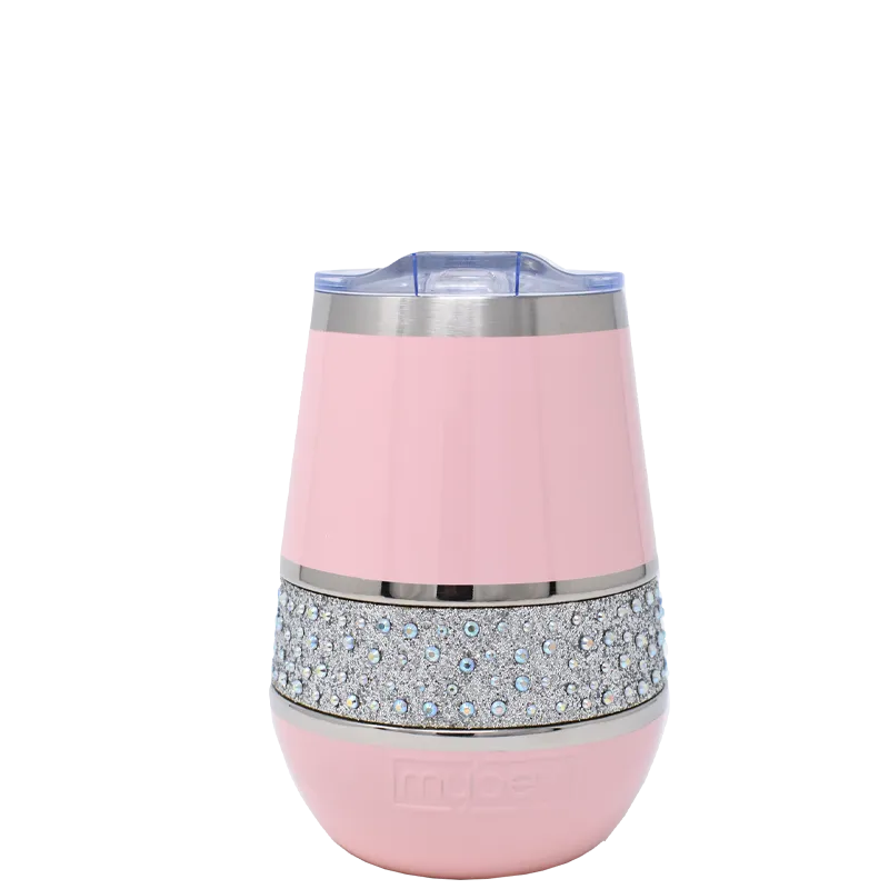 Hollywood 12oz Rocks Insulated Tumbler - Customizable | Bling Wine Tumbler with Lid