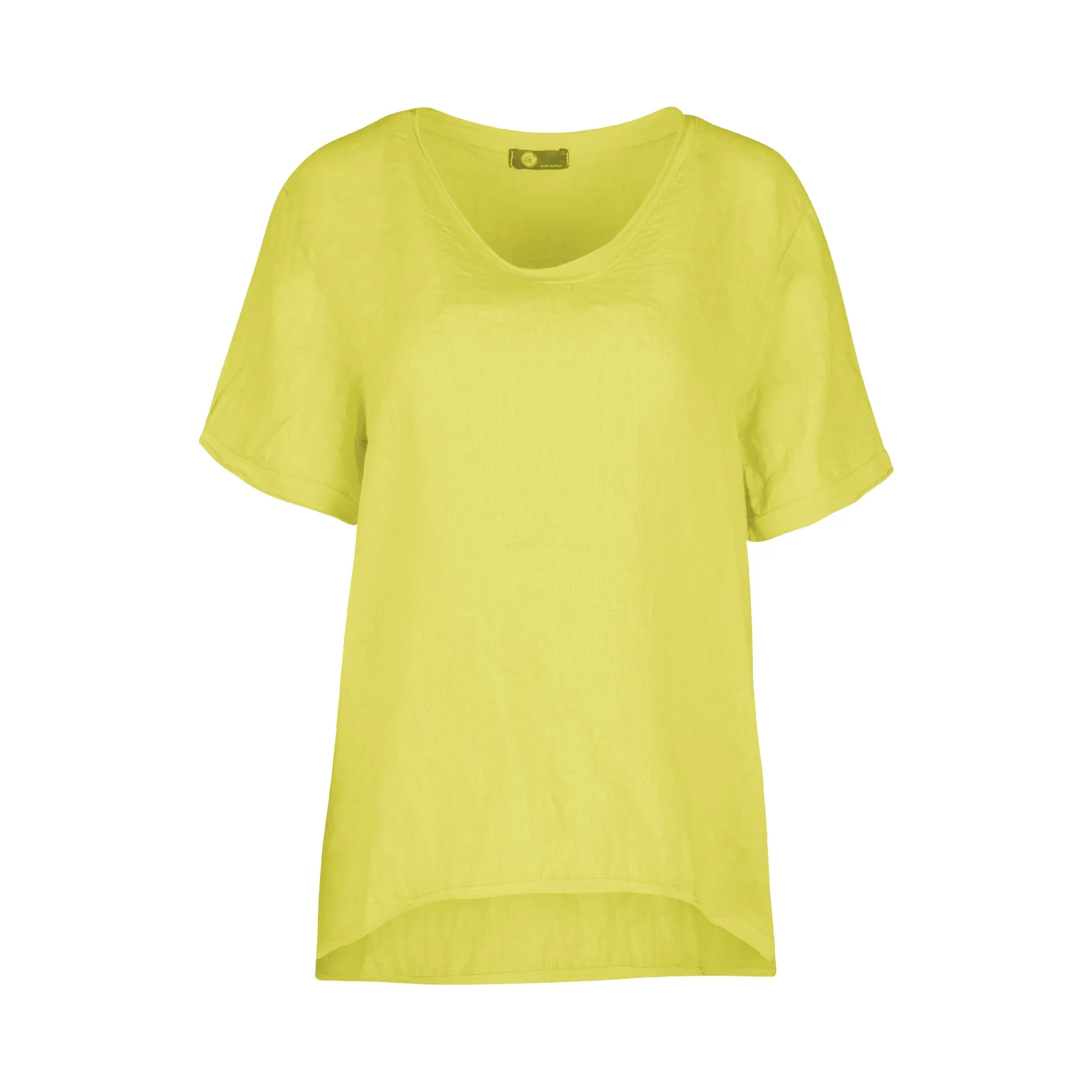 M Made in Italy  Women's Knit and Woven Combo Top