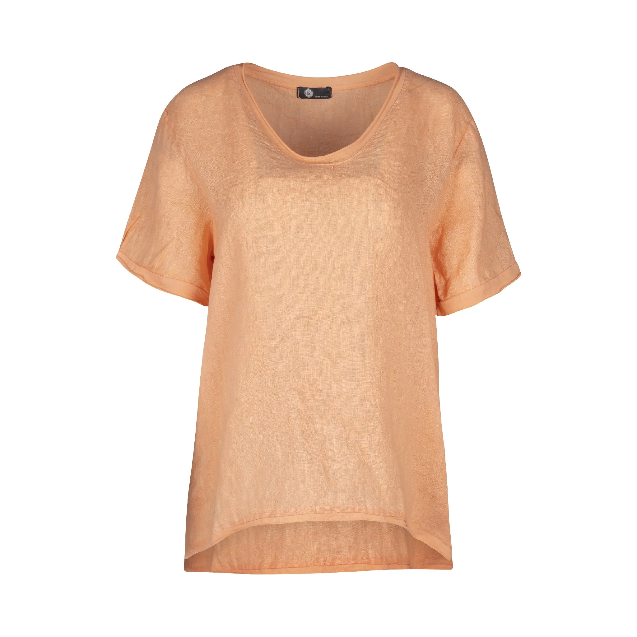 M Made in Italy  Women's Knit and Woven Combo Top