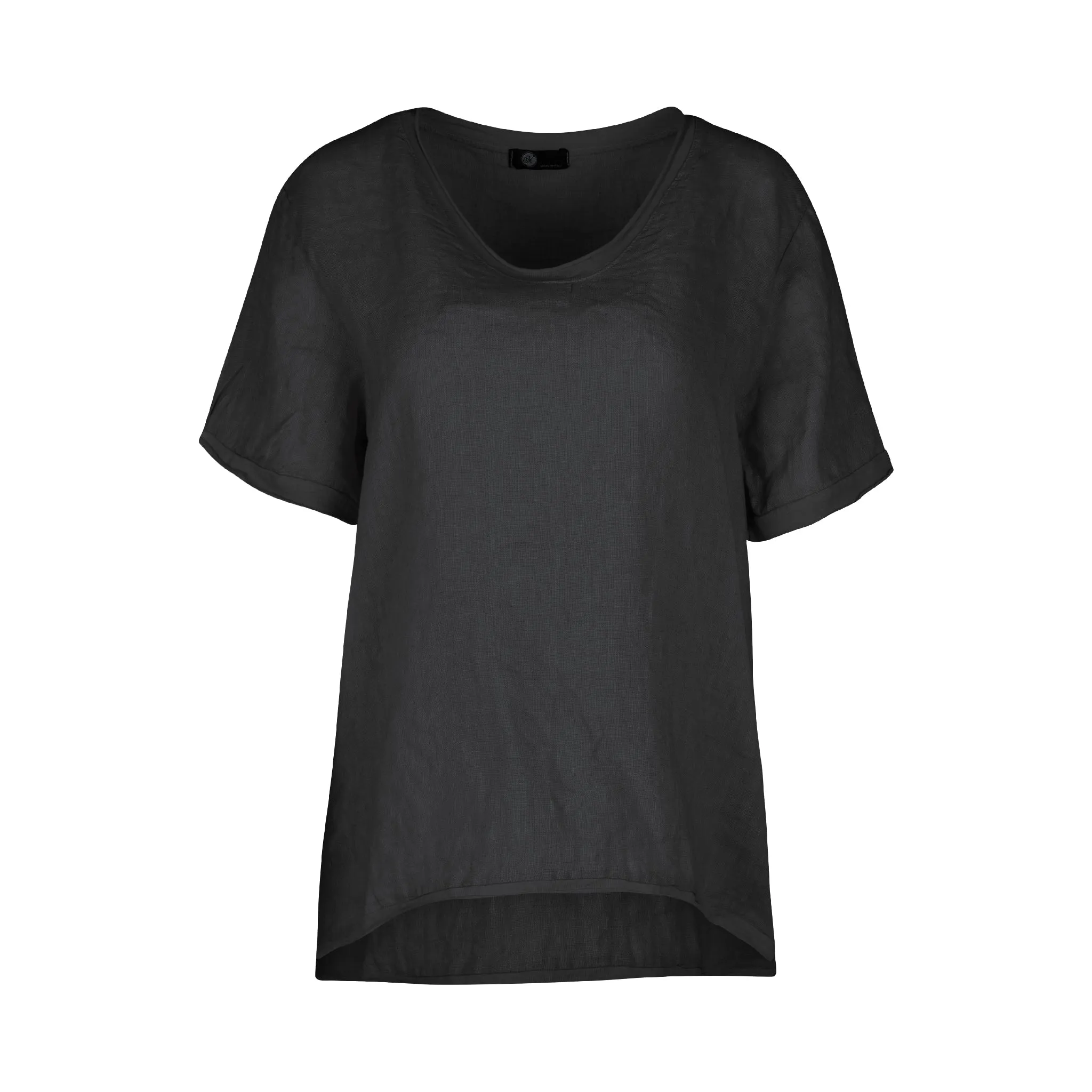 M Made in Italy  Women's Knit and Woven Combo Top