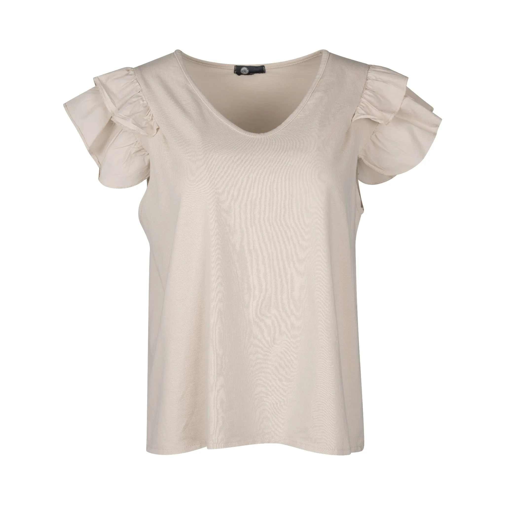 M Made in Italy  Women's Knit-Woven Combo Top