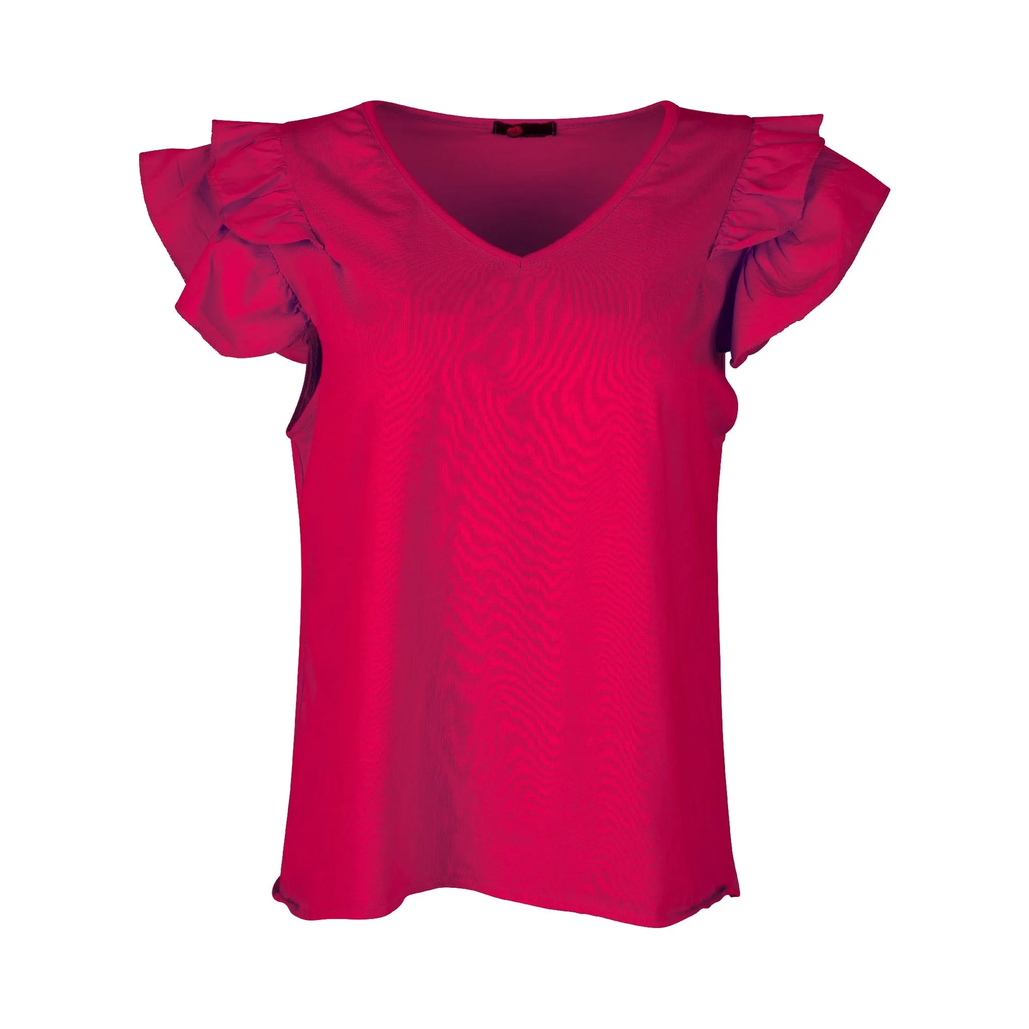 M Made in Italy  Women's Knit-Woven Combo Top