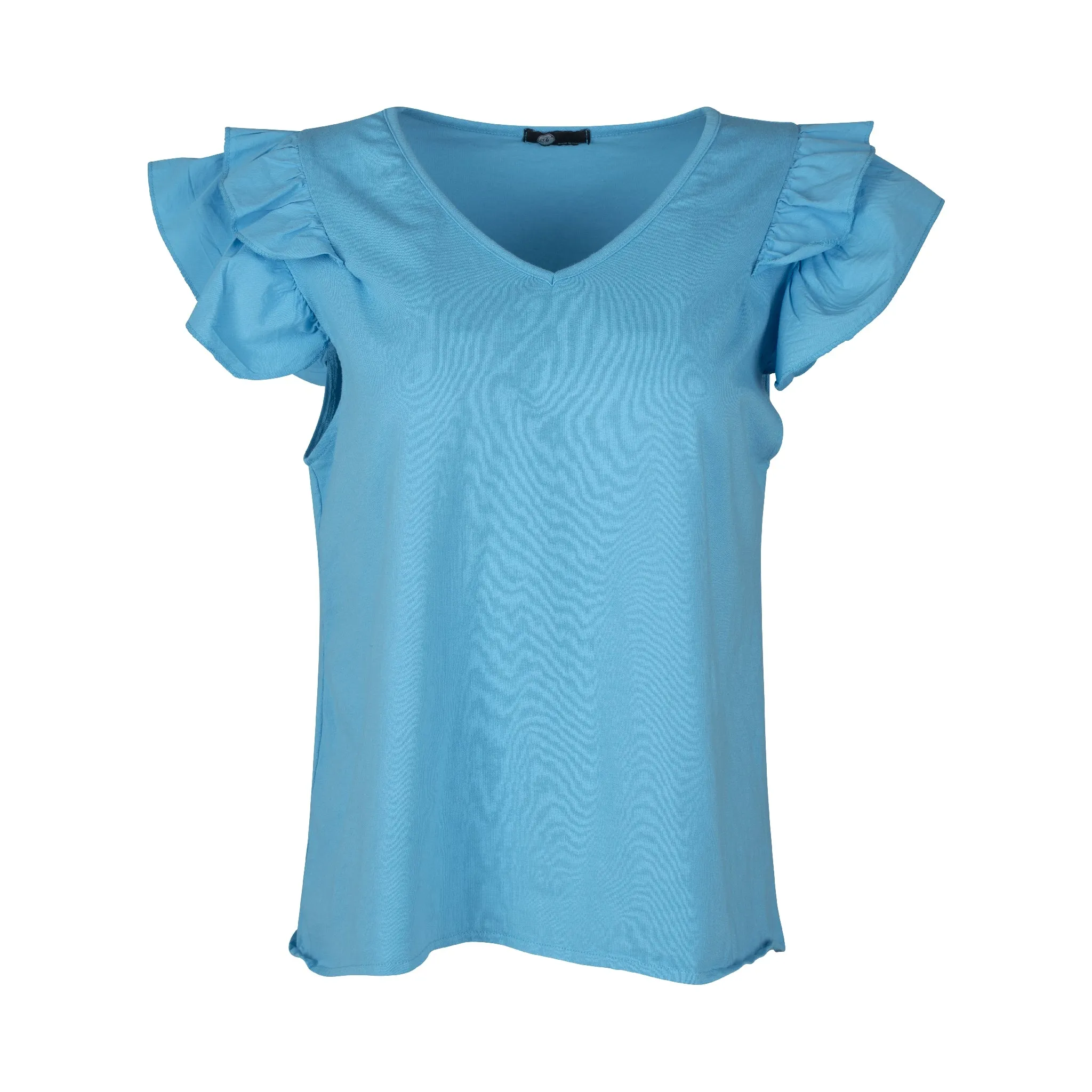 M Made in Italy  Women's Knit-Woven Combo Top