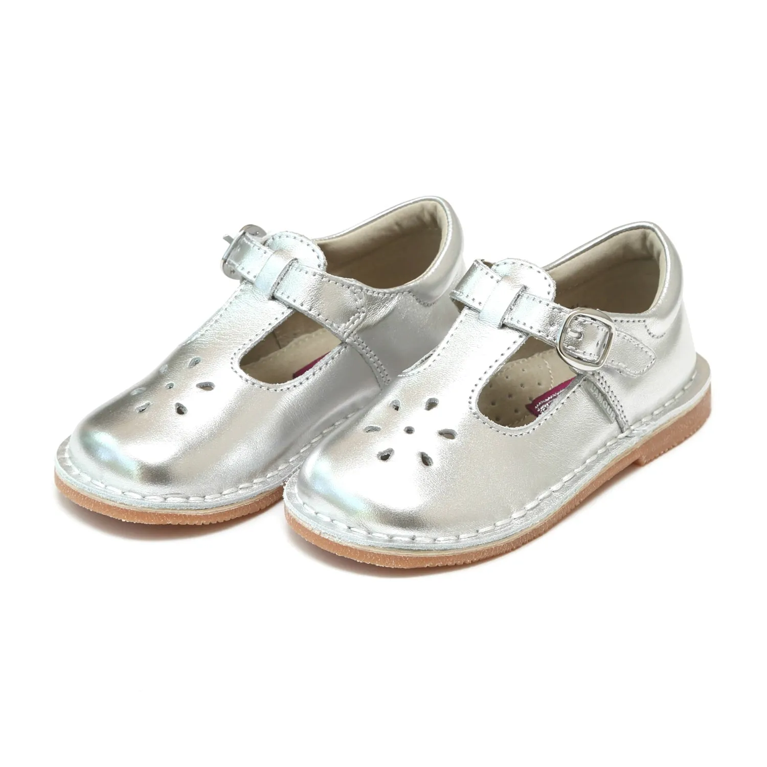 Mary Janes Metallic Leather T-Strap | Joy