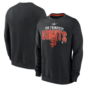 Men's Black San Francisco Giants Cooperstown Collection Team Shout Out Nike Pullover