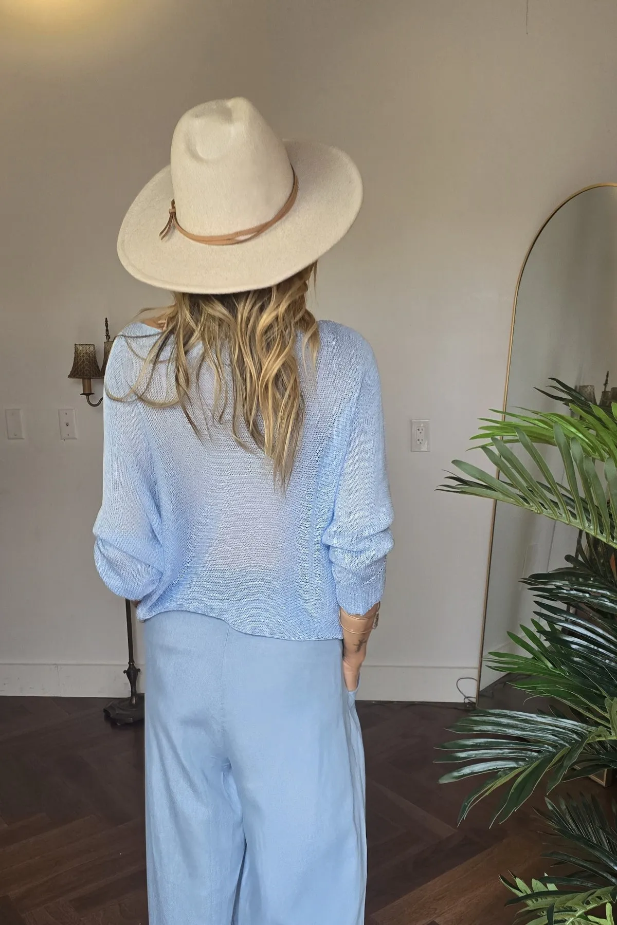Mesh Batwing Sweater