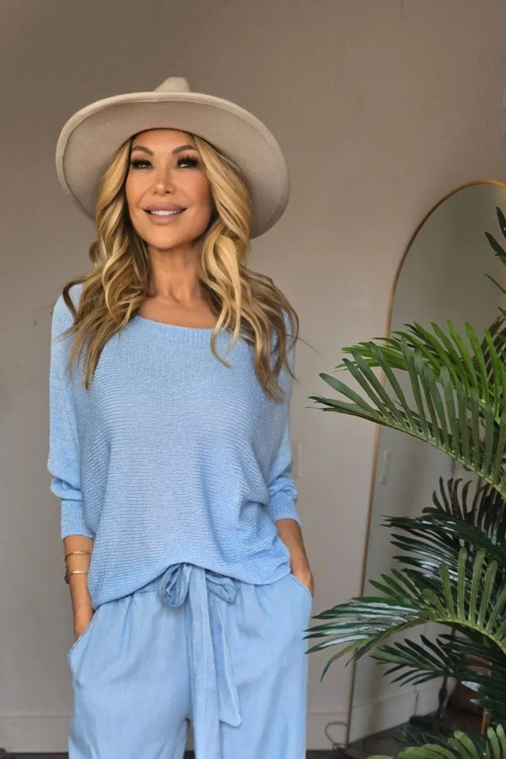 Mesh Batwing Sweater