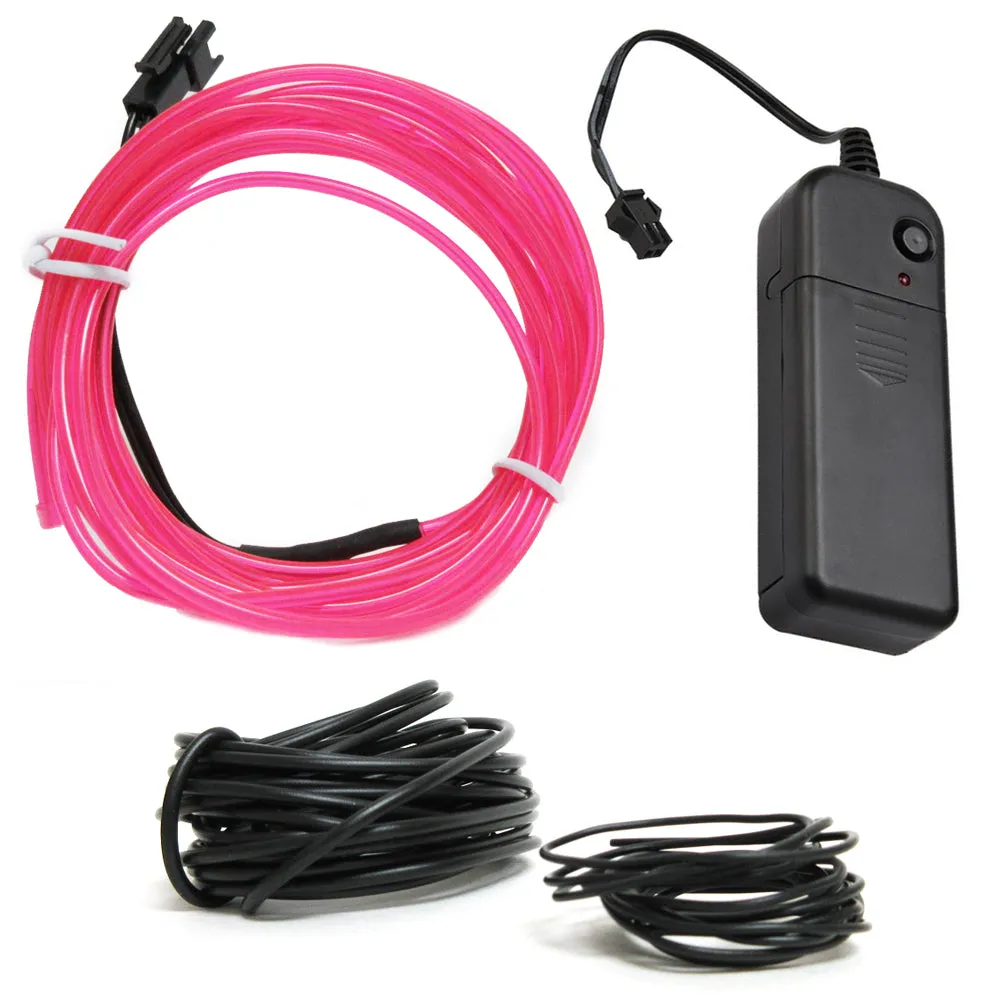 Neon LED Flexible Light Glow 10Ft Wire String Strip Rope Decor Controller 3 Mode