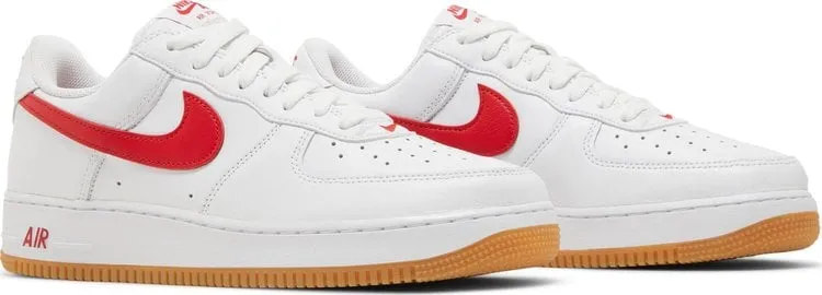 Nike Air Force 1 Low sneakers, white, red