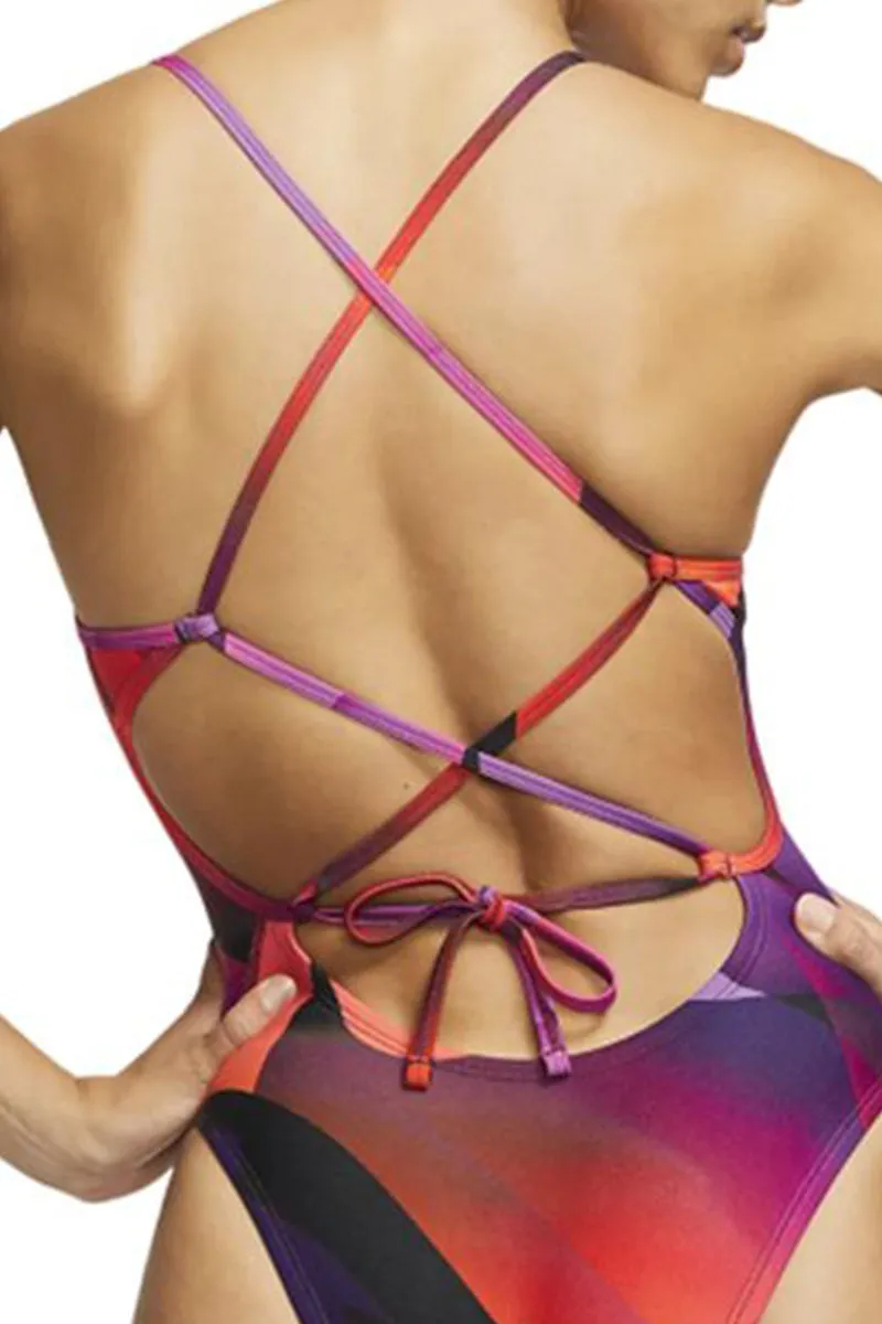 Nike - Spectrum Lace Up Tieback One Piece (Villain Red)
