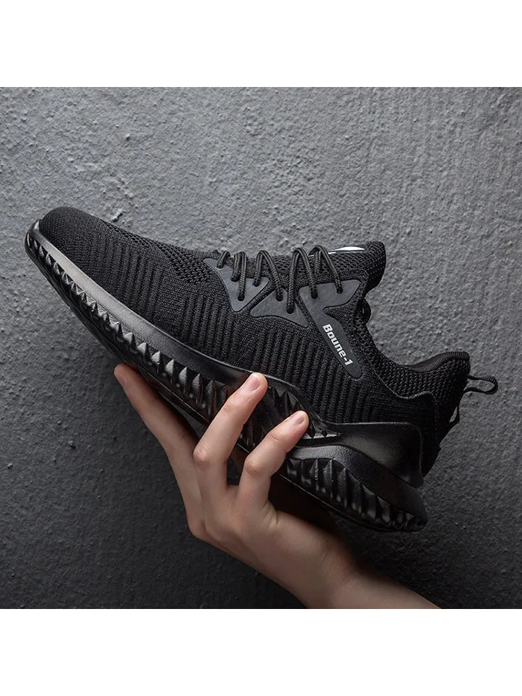 Non-Slip Flyknit Breathable Lightweight Thick Bottom Casual Shoes