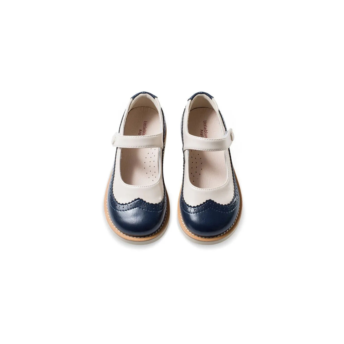 Retro Heart Girl Navy Mary Jane Shoes