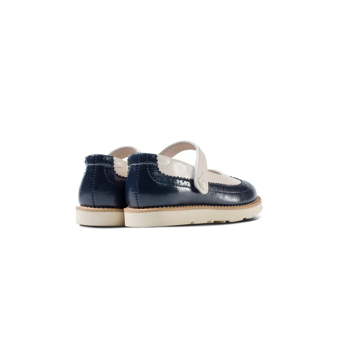 Retro Heart Girl Navy Mary Jane Shoes