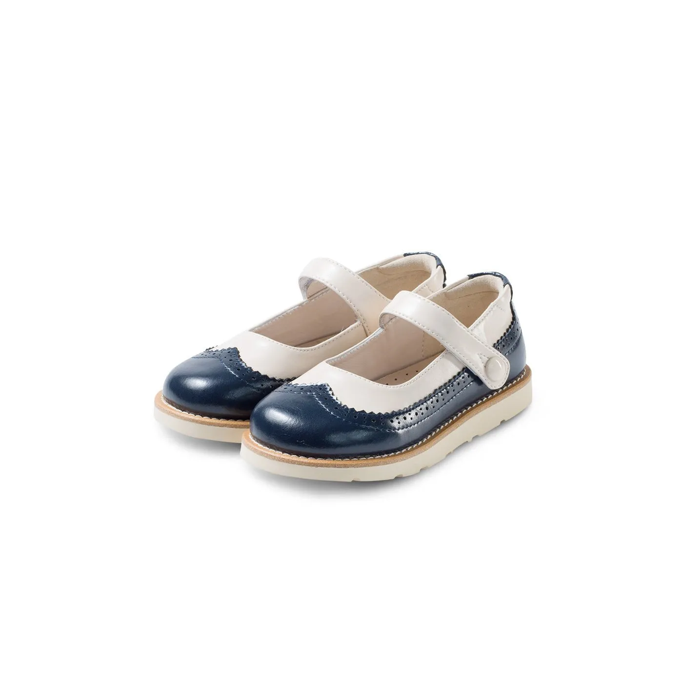Retro Heart Girl Navy Mary Jane Shoes