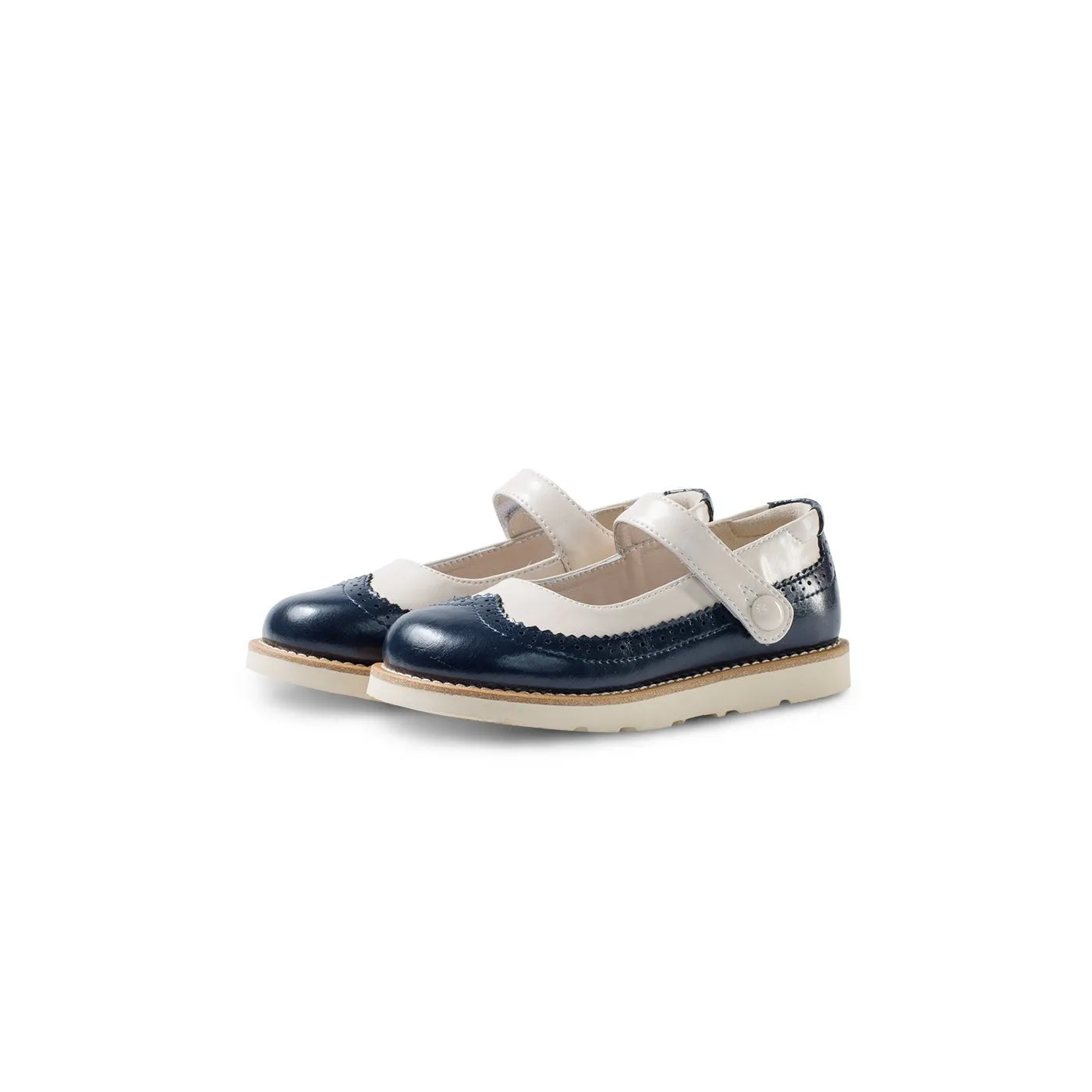 Retro Heart Girl Navy Mary Jane Shoes