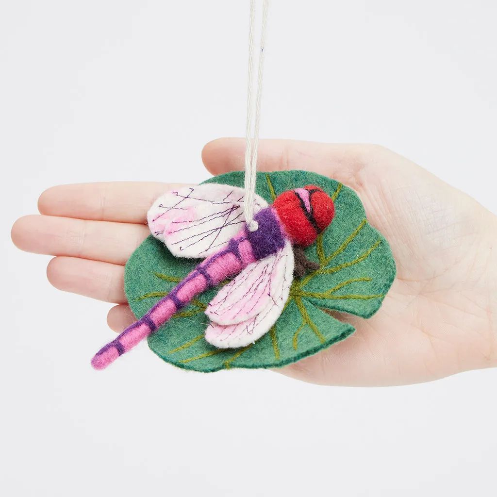 Spring Days Dragonfly on Leaf Ornament