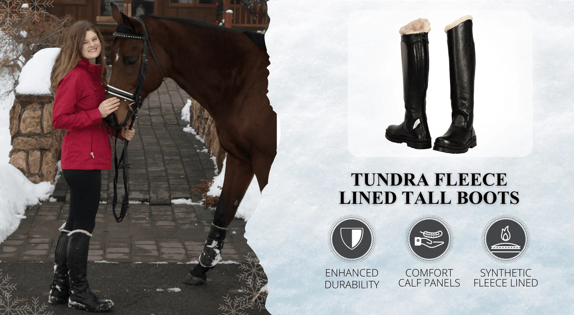 TuffRider Ladies Tundra Fleece Lined Tall Boots in Synthetic Leather