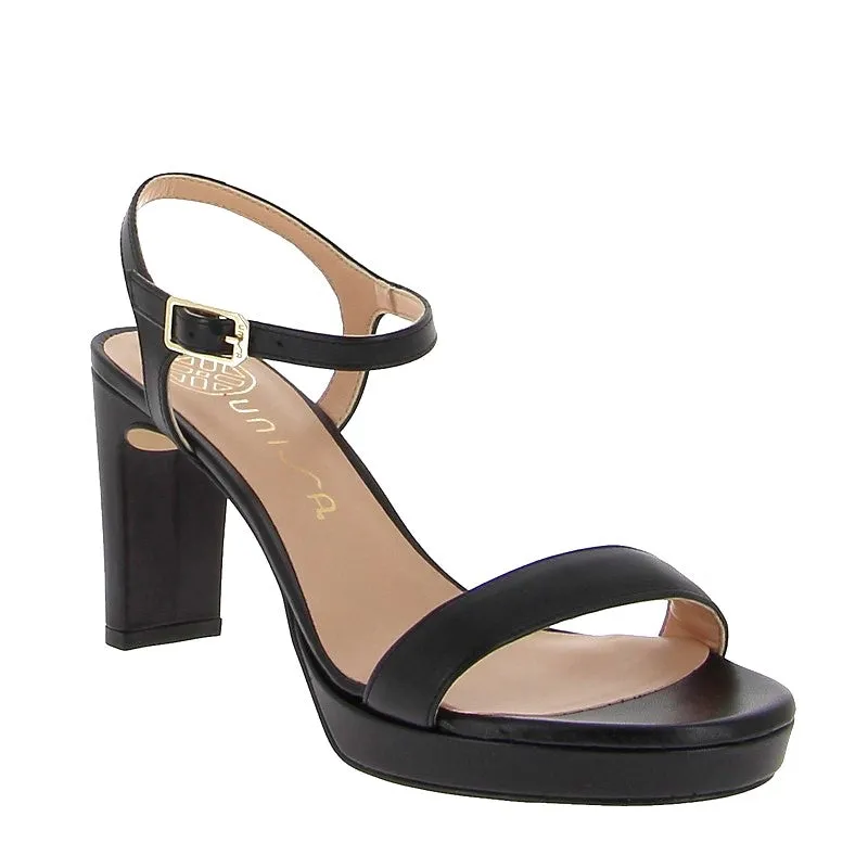 Unisa Soro Black Platform Heeled Sandal